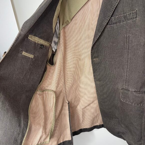 Banana Republic Men's Brown Linen Blend 2-Button Blazer Sports Coat Unstructured - Picture 7 of 16